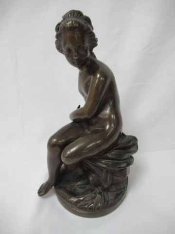null French school of the Xth century "Diane" Bronze with brown patina. Height: 23...