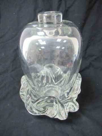 null DAUM France Important vase en cristal. 27 cm (rayures d'usage en dessous, petites...