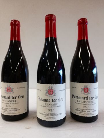 null Lot de 3 bouteilles : 2 Pommard. 1er Cru, (1 de 1996 et 1 de 1997). La Chanière....