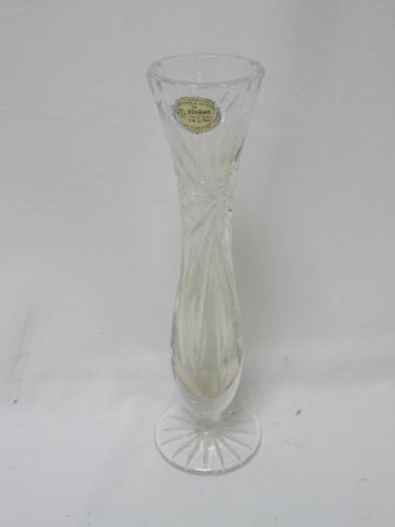 null Vase soliflore en cristla de Bohême. Haut.: 25 cm