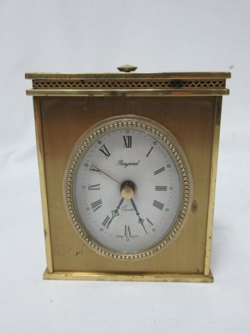 null BAYARD Brass alarm clock. Quartz. 10 cm