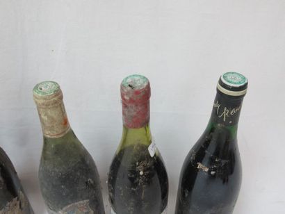 null Lot de 7 bouteilles de vin rouge : dont beaujolais villages, Mâcon. (etsa ou...