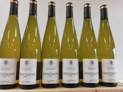 null 6 bottles of Gewurstraminer. 2018. Harvesting. The Turckheim Winery.