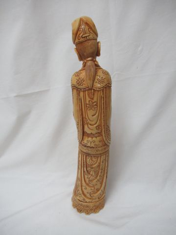 null ASIA Okimono in resin, depicting a dignitary. Height: 41 cm