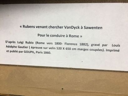 null D'après Luigi Rubio (1800-1882) " Rubens venant chercher VanDyck à Sawenten...