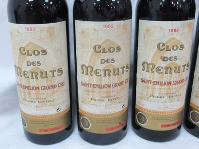 null 6 bottles of Saint Emilion Grand Cru, Clos des Menuts, 5 from 1993 and 1 from...