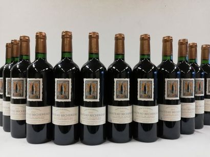 null 12 bouteilles de Château Bechereau. Lalande de Pomerol. 2013. Grand Vin Lalande....