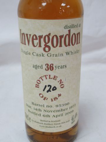 null Whisky Single Grain Invergordon Distillerie 1972 (36 ans, mise en bouteille...
