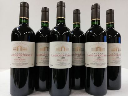 null 6 bouteilles de Château Lagrave-Cissan. 2013. Haut Médoc. L'indivision Lesc...