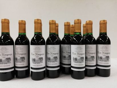 null 12 half-bottles (37.5cl) of Saint-Estèphe. 2008 Château des Nougueys. Owner...