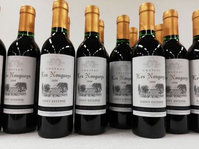 null 12 half-bottles (37.5cl) of Saint-Estèphe. 2008 Château des Nougueys. Owner...