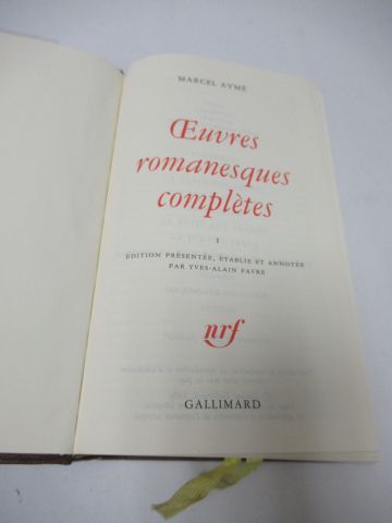null LA PLEIADE, Aymé, "Œuvres romanesques", tome 1, 1990