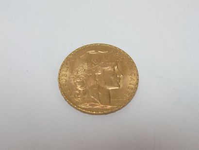 null Pièce de 20 francs or, Coq, 1914. Poids : 6,53 g