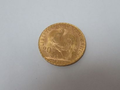 null Pièce de 20 francs or, Coq, 1913. Poids : 6,49 g