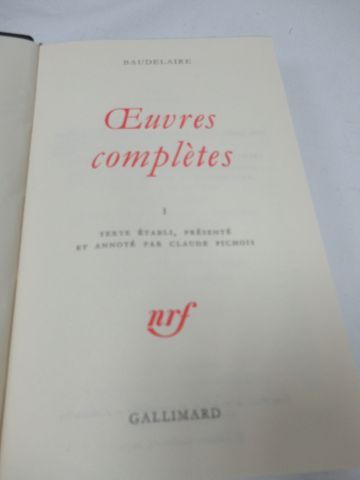 null LA PLEIADE, Baudelaire "Œuvres complètes", tome 1, 2006