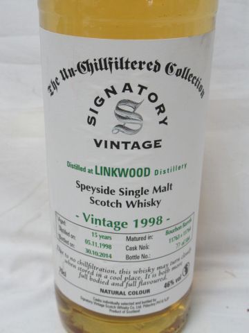 null Whisky Single Malt Linkwood Distillerie 1998 (15 ans, mise en bouteille en ...