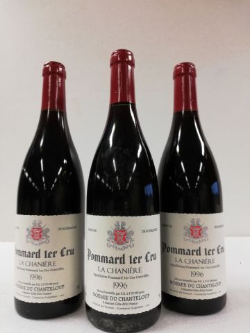 null 3 bouteilles de Pommard 1er cru. 1996. La Chaniere. Noémie du Chanteloup. Grand...