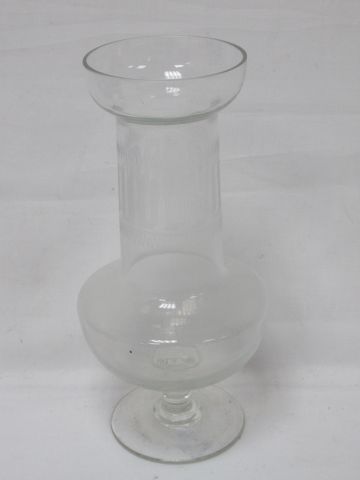 null Vase en verre gravé. Haut.: 21 cm