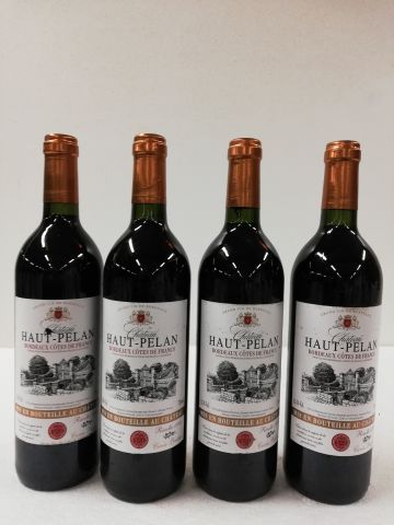 null 4 bouteilles de Château Haut-Pelan. Récolte 1994. Bordeaux Côtes de Francs....