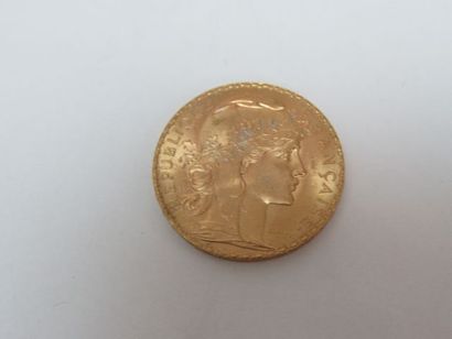 null Pièce de 20 francs or, Coq, 1912. Poids : 6,46 g
