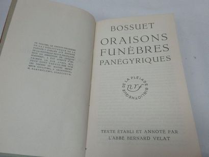 null LA PLEIADE, BOSSUET "Oraisons funèbres", 1936