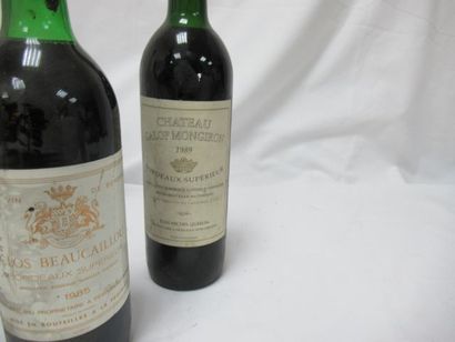 null Lot de 4 bouteilles de Bordeaux : 1 Pomerol "Château Guillot" 1993, 1 Château...