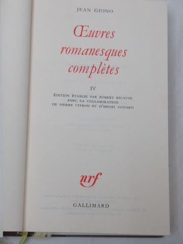 null LA PLEIADE, Giono, "Œuvres romanesques complètes", tome 4, 1977

Si vous ne...