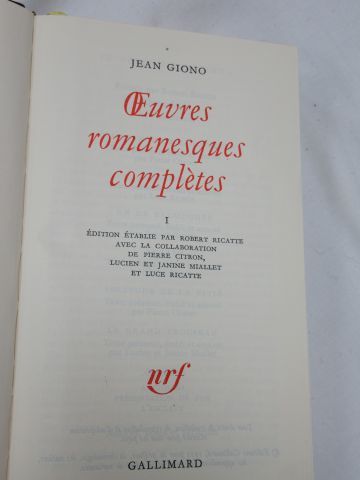 null LA PLEIADE, Giono, "Œuvres romanesques complètes", tome 1, 1971

Si vous ne...