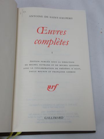 null LA PLEIADE, Saint Exupéry, "Œuvres complètes", tome 1, 1994

Si vous ne pouvez...