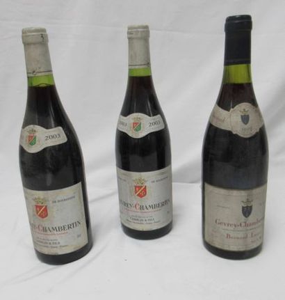 null 3 bouteilles de Gevrey Chambertin : 2 Lamblin 2003 et 1 Bernard Louis 1999

Si...