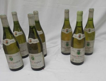 null Lot de 7 bouteilles : 3 de Chablis 1er Cru (2 de 2000 et 1 de 1987) / 4 Petit...