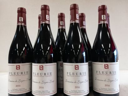 null 8 bouteilles de Fleurie. 2016. Domaine du Leyre-Loup. Cru du Beaujolais. CFA...
