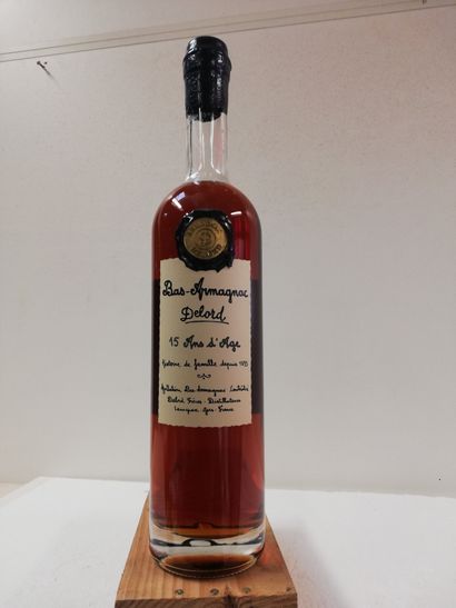 null Bas Armagnac bottle. 15 years old. Delord family. 70cl. 40% vol.