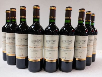 null 9 bouteilles de Saint Emilion Grand Cru. 2018. Château Chevalier de Lescours....