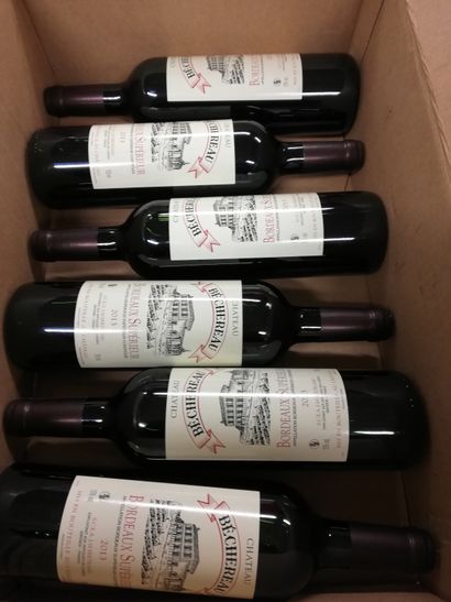 null 6 bouteilles de Château Bechereau. 2013. Bordeaux supérieur. Propriétaire récoltant....