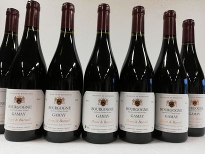 null 7 bouteilles de Bourgogne Rouge. Récolte 2016. Henri de Bareuil. Cépage Gam...