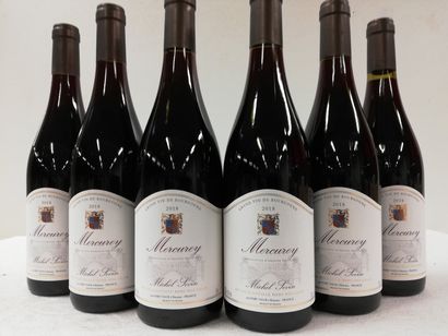 null 6 bouteilles de Mercurey Rouge. Bourgogne. 2018. Grand Vin de Bourgogne. Michel...