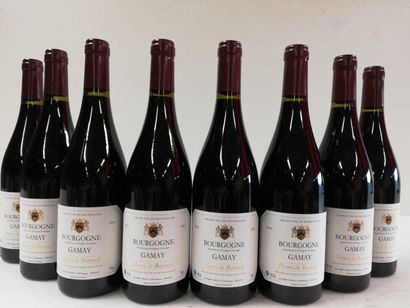 null 8 bouteilles de Bourgogne Rouge. 2016. Cépage Gamay. Henri de Bareuil