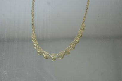 null Necklace in yellow gold 18 kt. Length opened 43 cm. Weight 11,22 g