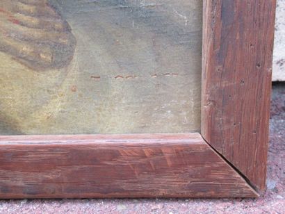 null Ecole XIXe, dans le style du XVIIe siècle "Déposition" HSP 79 x 106 cm (importantes...