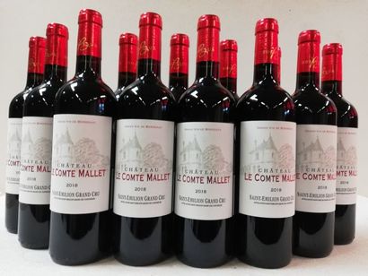null 12 bouteilles de Saint Emilion Grand Cru. 2018. Château Lecomte de Mallet. Propriétaire...