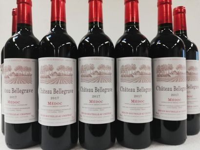 null 7 bouteilles de Château de Bellegrave. Vignobles Caussèque. 2017. Médoc.