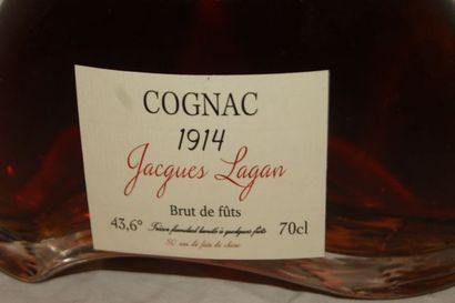 null Bouteille de Cognac Jacques Lagan, Brut de fûts, 1914. 70 cl.
