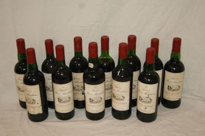 null 12 bouteilles de Montagne Saint Emilion, Château Rocs Marchand, 1988 (LB)