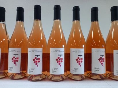 null 8 bouteilles de Chinon rosé. 2014. Domaine Fabrice Gasnier. Propriétaire ré...