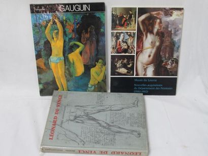  Lot de 3 livres d'Art dont Léonard de Vinci et Gauguin. Gazette Drouot