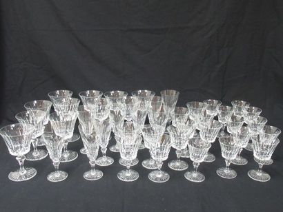  BACCARAT Crystal service set model " Buckingham " including 11 water glasses, 11...