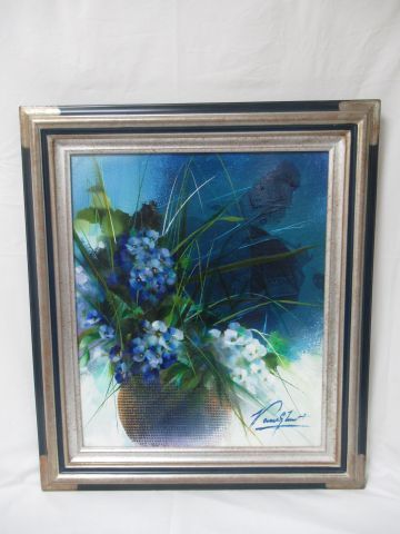 null Raymond POULET (born in 1934)

"The Chinese with hydrangeas". 

Oil on canvas,...