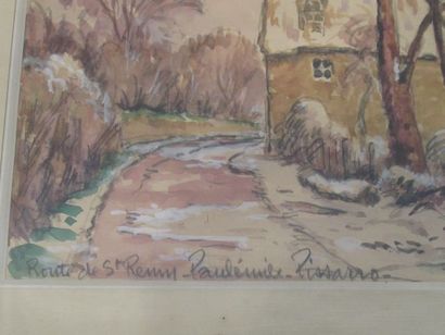  Paul Émile PISSARRO (1884-1972) 
Route de St Rémy 
Aquarelle et gouache sur papier....