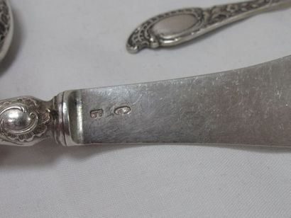 null RUSSIA Set of silver, silver filled and metal (for the blades), including 6...